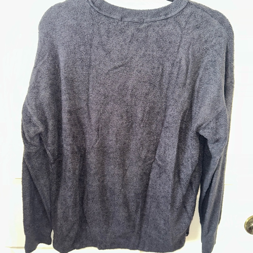 Barefoot Dreams women’s grey Crewneck Sweater soft cozy loungewear winter L - Picture 8 of 9